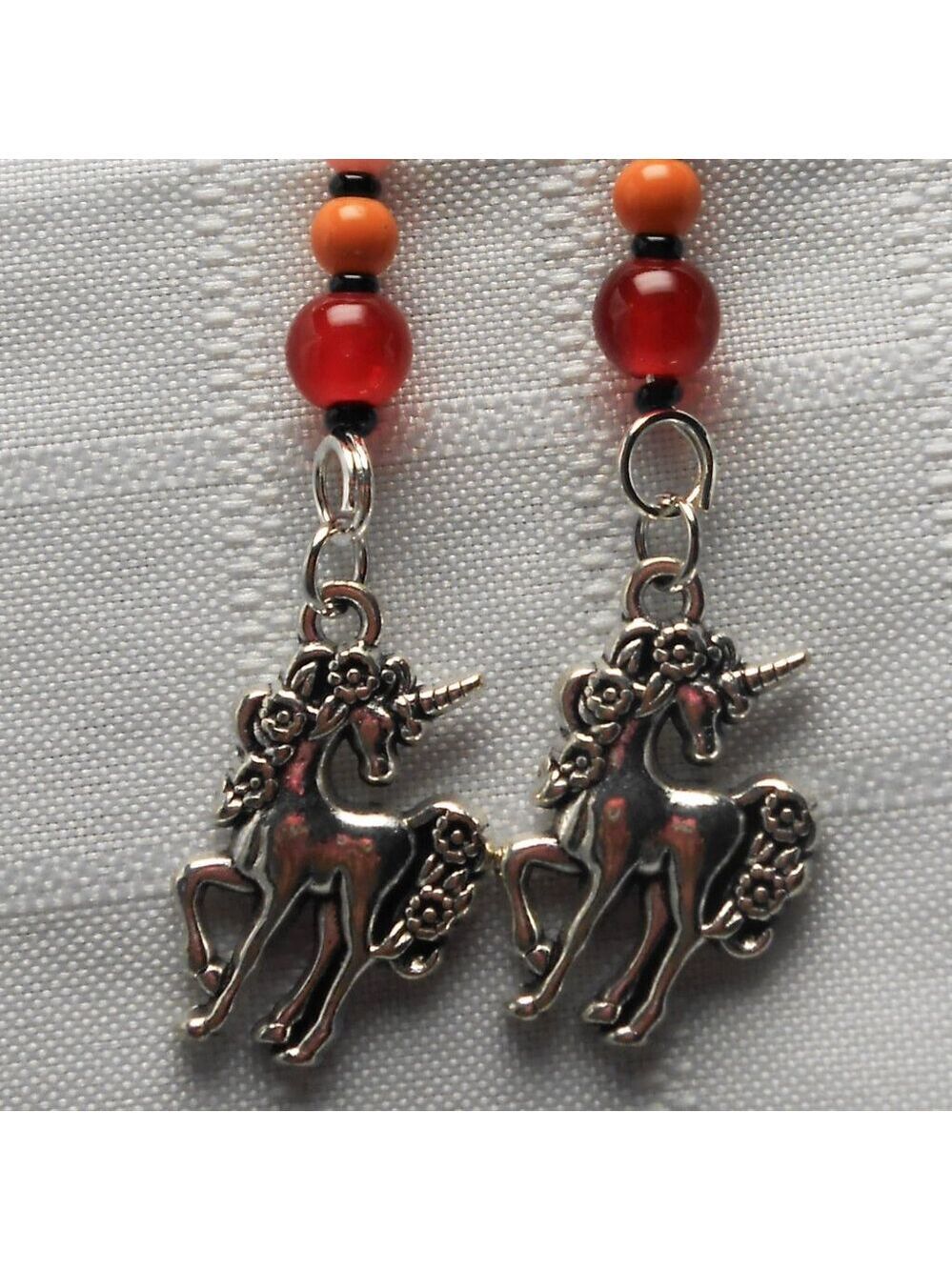No 411 Handmade earrings with Tibetan silver charms
